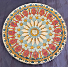 RARE Vintage GREEK BYZANTINE CLOISONEE Mosaic Enameled Brass FLOWER picture