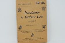 Vintage 1940s WWII War Department Education Manuals Business Law EM 716 picture