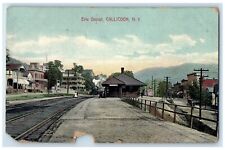 c1910's Erie Depot Train Station Callicoon Albany New York NY Antique Postcard picture
