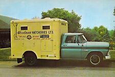 1964 SWAB Custom Truck Chick trans van GMC Woodman Hatcheries 6x9 postcard picture
