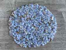 Grade A++ Blue Lace Agate Semi Tumbled Gemstone Chips 5-10mm, Wholesale Bulk Lot picture