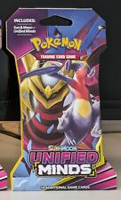 POKEMON - UNIFIED MINDS SLEEVED BOOSTER x 1 - GIRATINA & GARCHOMP - NEW / SEALED picture
