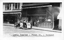 Postcard WA: RPPC Lyric Theater, First Street, Raymond, Washington, 1920's picture
