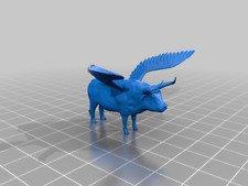 Unpainted Winged Bull picture