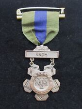 Mass. Vol. Militia 1905 2nd Class Marksman Badge W Ribbon picture