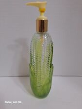 Vintage Avon Garden Harvest Corn Cob Ear Soap Dispenser & Pump Green Glass 1978 picture