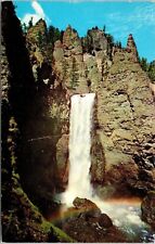 Tower Fall Creek Yellowstone River National Park Postcard PM Cody WY Cancel WOB picture