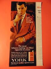 1965 YORK No-Filter Cigarettes vintage print ad picture