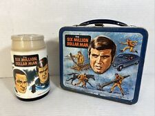 VINTAGE SIX MILLION DOLLAR MAN LUNCHBOX AND THERMOS Aladdin Industries 1974 picture