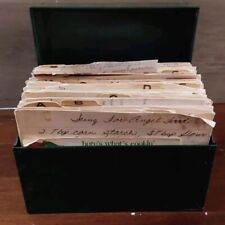 Vintage Metal Recipe Box Packed Full of Recipes Cutout and Handwritten Ohio picture