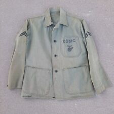 Original WWII USMC P41 HBT Jacket with Metal Marine Buttons picture