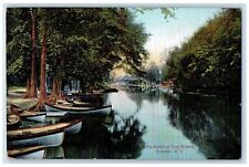 c1910's The Outlet At Long Branch Boats Syracuse New York NY Antique Postcard picture