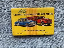 1952 Matchbook Chevrolet Cars and Trucks - Louis Chevrolet picture