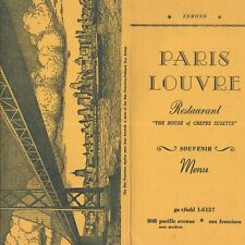 1950s Paris Louvre House of Crepes Suzette Menu 808 Pacific Avenue San Francisco picture