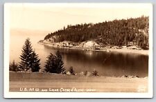 US No. 10 and Lake Coeur d'Alene Idaho ID Ellis c1940 Real Photo RPPC picture