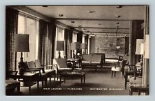 Whitewater WI-Wisconsin, Main Lounge, Fairhaven, Interior, Vintage Postcard picture