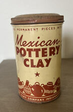 AMACO Vintage Tin MEXICSN POTTERY CLAY American Art Clay Company Indiana FULL picture