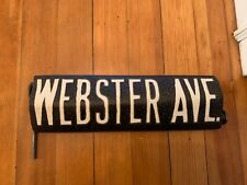 NY NYC THIRD AVE RAILWAY ROLL SIGN SECTION WEBSTER AVENUE MELROSE WOODLAWN BRONX picture