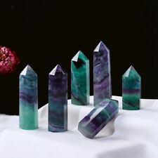 Natural Colorful Quartz Crystal Point Wand Healing Stone Obelisk Energy Reiki picture