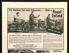 1948 Royal Enfield Motorcycle AD “For Outdoor Fun & Adventure” Model RE~G.1~J.2 picture