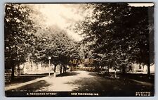 C.1910 RPPC NEW RICHMOND, IN, RESIDENCE STREET, BREGSTONE PHOTO Postcard P56 picture
