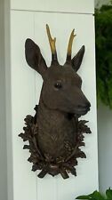 Black Forest Decor Deer Mount Wall Hang Head Stag Trophy Resin Composite 13