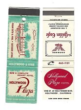 2 Hollywood Plaza Hotel   Matchcovers    Frank Sennes       Hollywood, CA picture