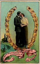 Vintage C. 1910 Young Couple in Love Embrace Each Other Anniversary Postcard picture