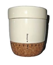 Dowan Butter Bell Crock Cork Base Date Keeper Base Off White Ceramic picture