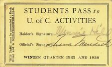 Ames Iowa-University of Commerce-1926 Student Pass & Hot Dawg String Tag  15A picture