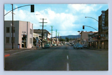 1950'S. WILLITS, CALIF. STREET VIEW. BANK, SHOPS. POSTCARD ST2 picture