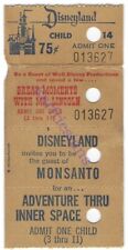 1960'S DISNEYLAND Child COMPLETE STRIP ADMISSION BOOTH Ticket # 013627 DISNEY picture