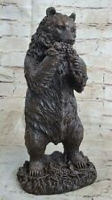 Large Kodiak Grizzly Black Bear Family Wildlife Art Lodge Bronze Marble Statue picture