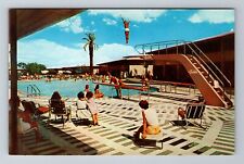 Las Vegas NV-Nevada, Sands Hotel Poolside, Advertising, Antique Vintage Postcard picture