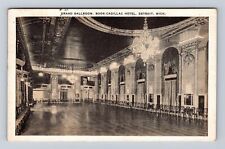 Detroit MI-Michigan, Book-Cadillac Hotel, Grand Ballroom Vintage c1935 Postcard picture