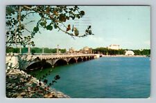 Clearwater FL-Florida, Memorial Causeway c1957 Vintage Souvenir Postcard picture