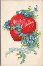 c1910s VALENTINE'S DAY Postcard Forget-Me-Not Flowers 