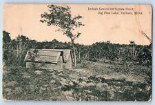 Perham Minnesota Postcard Indian Graves Squaw Point Big Pine Lake 1910 Unposted picture
