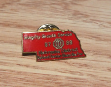 Red & Gold Tone Nebraska District 1987-1988 Collectible Optimist Club Pin picture