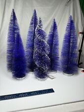 6pcs Large Purple Bottle Brush Trees Hobby Lobby Funky Town picture