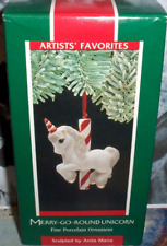 Merry-Go-Round Unicorn`1989`Enter A World Of Fantasy,Hallmark Ornament-FREE SHIP picture