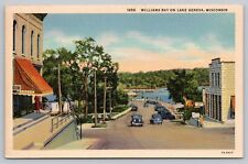 Postcard - Williams Bay on Lake Geneva, Wisconsin - circa 1930s, Unposted (Q33) picture