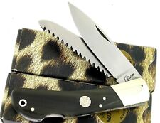 Falcon Italy DISCONTINUED Drop Point Saw 2 Blades Buffalo Horn 6.8/3.8/3