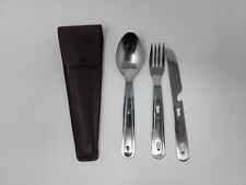 Vtg Boy Scouts BSA Utensils Silverware Knife Fork Spoon Nesting Kit Set (A4) picture
