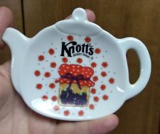 Vintage Knott's Berry Farm Tea Bag holder Kettle & Fruit Floral Papel Japan  picture
