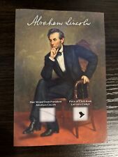 Abraham Lincoln Hair strand & Casket Cloth Piece Relics History President death picture