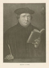 Martin Luther. Germany 1907 old antique vintage print picture picture