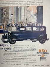 1927 REO Flying Cloud  Auto Car Ad Color Art Deco Lansing Michigan picture