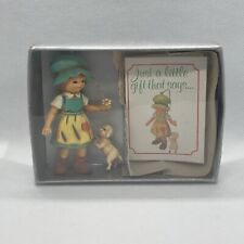 Bradford Novelty Christmas Greeting Gift Ornament Vintage Girl with Lamb c. 1983 picture