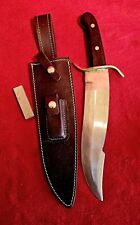 RARE Ames Full Tang Bowie W/ Sheath  Sharpening Stone Vintage In Mint Condition  picture